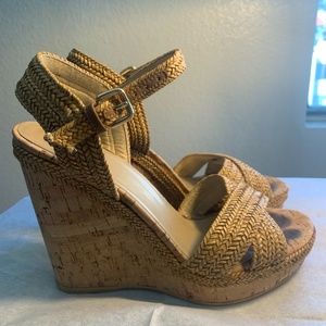 Stuart Weitzman 'Minx' Camel Laniard Wedges